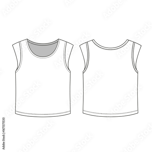 Stylish sleeveless women's crop top casual summer fashion wardrobe essential fashionable apparel