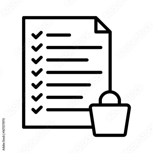 Wishlist Icon Vector Illustration Line Version