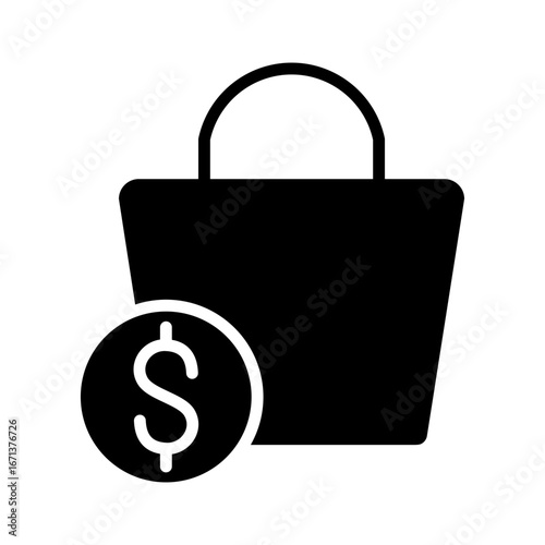 Consumerism Icon Vector Illustration Glyph Version