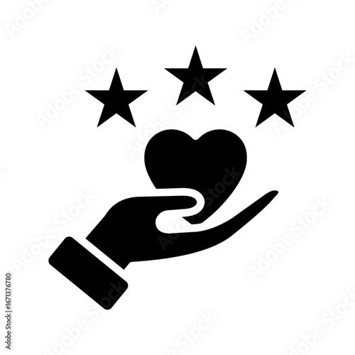 Loyalty Icon Vector Illustration Glyph Version