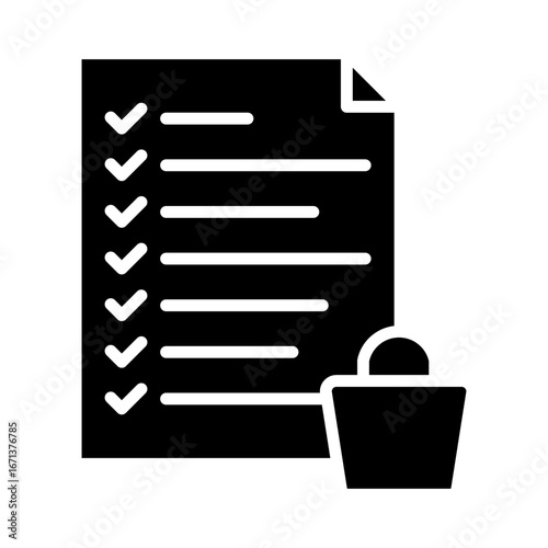 Wishlist Icon Vector Illustration Glyph Version