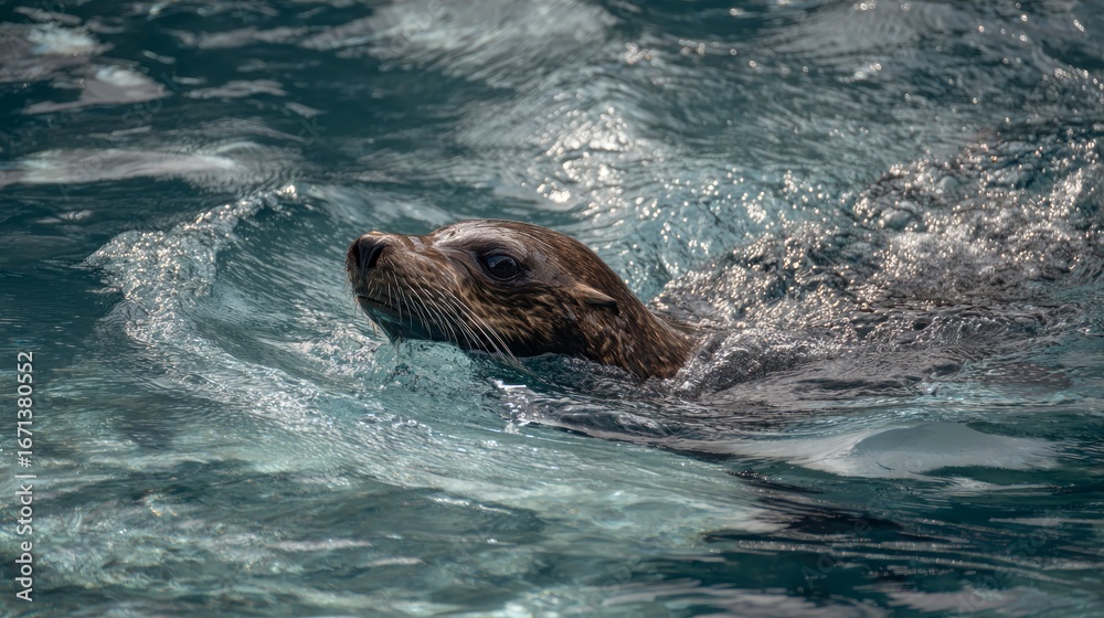 Fototapeta premium Seal swimming in water
