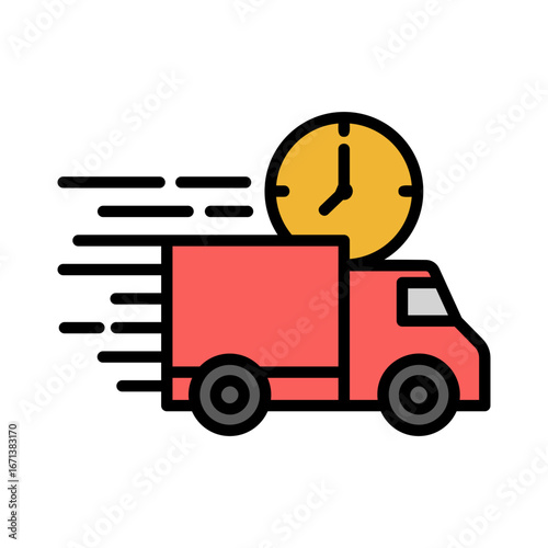 Delivery Icon Vector Illustration Color Version