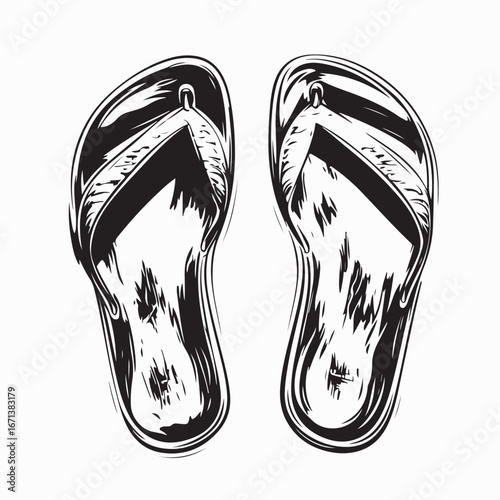 Trendy Women Sandals Fashion Summer Vector Illustration on white background