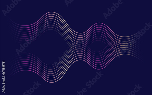 Vibrant Waveform Graphic: An artistic representation of sound, with mesmerizing waves, offering an abstract visual and harmonious soundscapes.