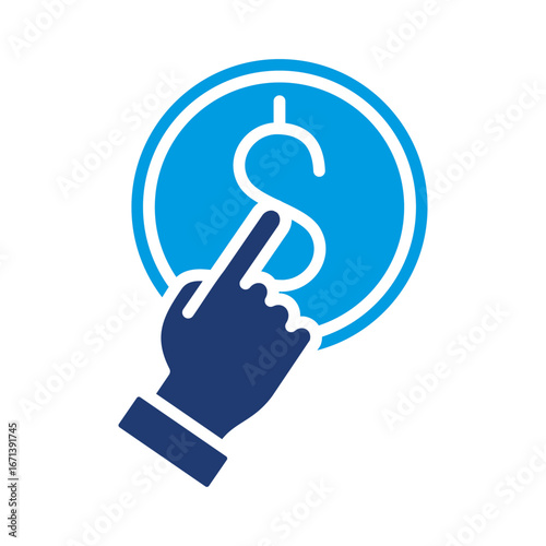 Pay Icon Vector Illustration Blue Version