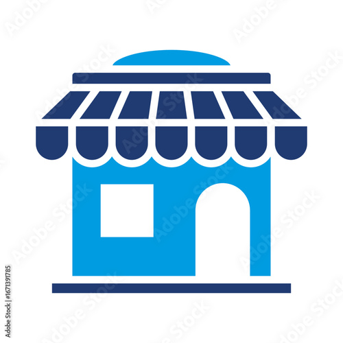 Store Icon Vector Illustration Blue Version