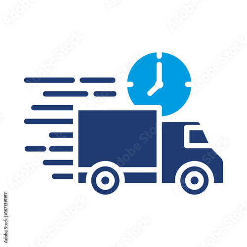 Delivery Icon Vector Illustration Blue Version
