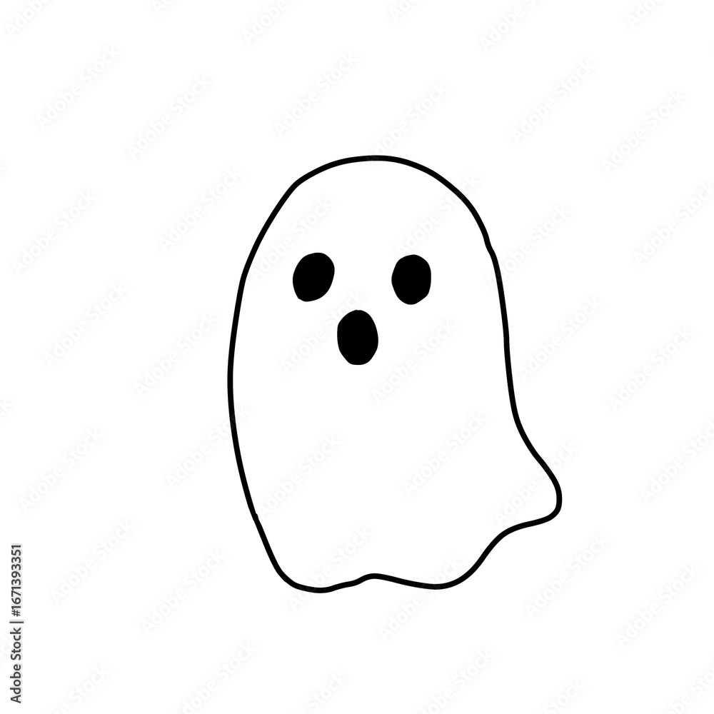 Fototapeta premium funny cartoon ghost