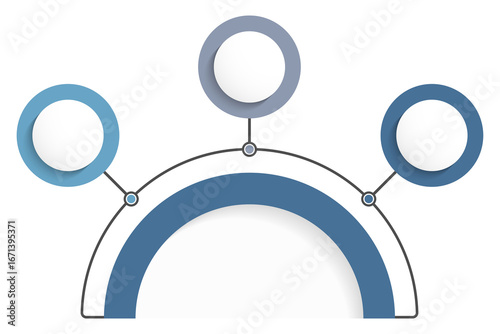 Business infographic design template with three options