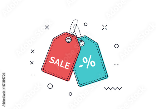 Dynamic sale tags announce discounts and promotions, grabbing shopper attention for ultimate savings.