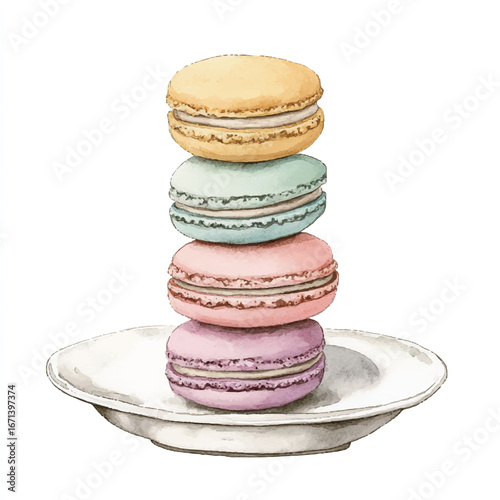 a cute French macarons