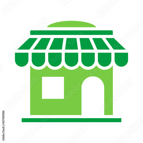 Store Icon Vector Illustration Green Version