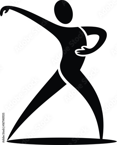 Elegant Dancer Vector: Graceful Pose, Stylish Silhouette, Artistic Movement.