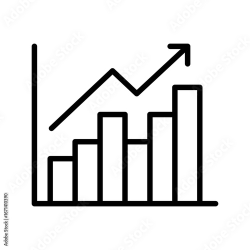 Increase Icon Vector Illustration Line Version