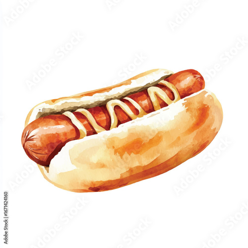 a cute German bratwurst sausage