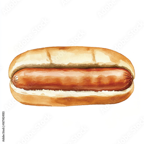 a cute German bratwurst sausage