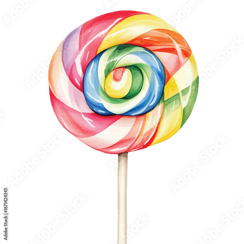 a cute giant rainbow swirl lollipops