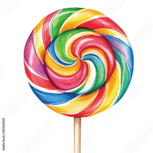 a cute giant rainbow swirl lollipops