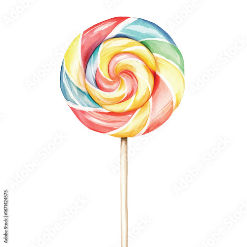a cute giant rainbow swirl lollipops