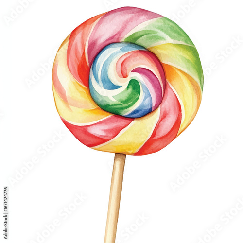a cute giant rainbow swirl lollipops