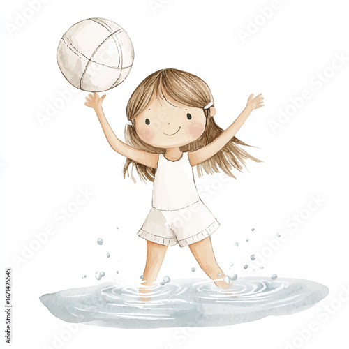 a cute girl Water Polo