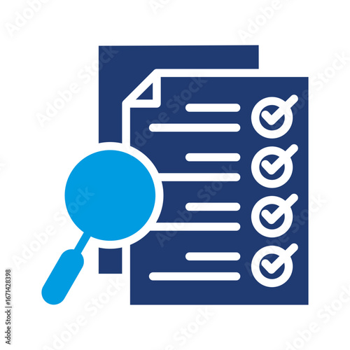 Accountability Icon Vector Illustration Blue Version