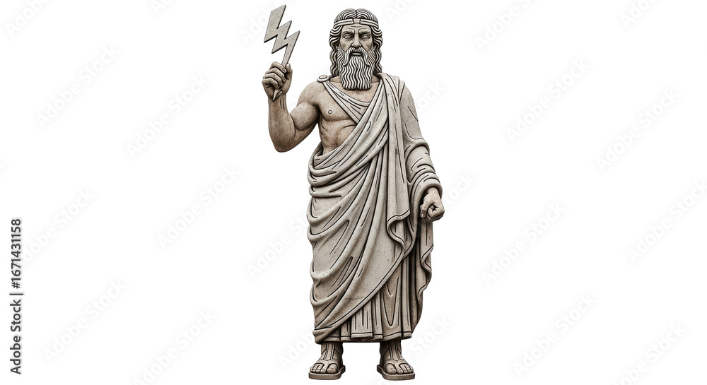 Obraz premium Isolated Zeus Statue