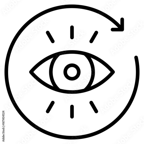 Auto Vision Icon Element For Design