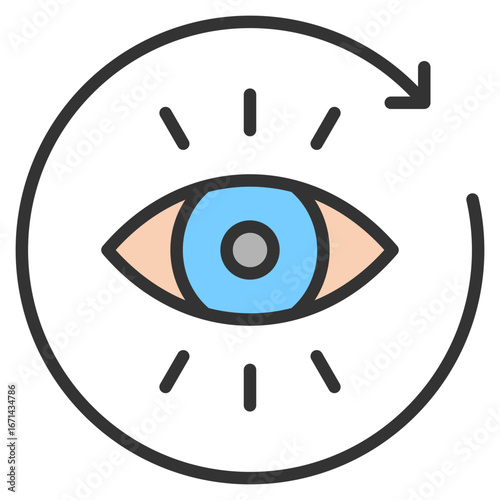 Auto Vision Icon Element For Design