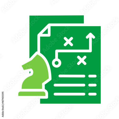 Strategy Icon Vector Illustration Green Version