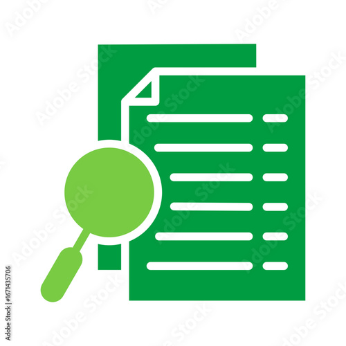 Research Icon Vector Illustration Green Version