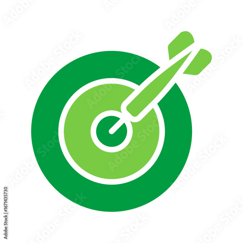Dart Icon Vector Illustration Green Version