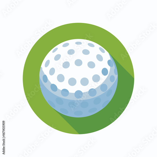 Golf ball vector isolated on white background realistic sports equipment illustration