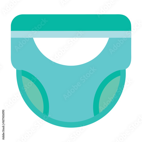 Isolated baby diaper vector illustration on white background newborn child care element