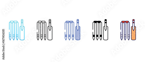 Cricket icon design with white background stock illustration
