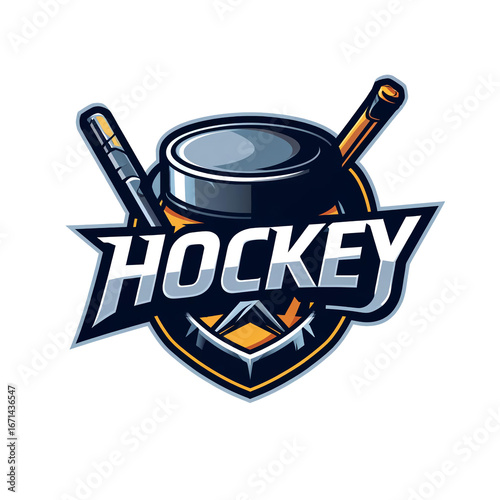 on a white background hockey logo