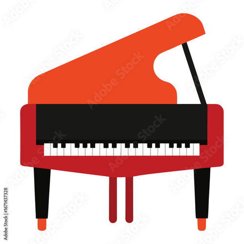 Piano keyboard icon vector illustration isolated on white background musical instrument