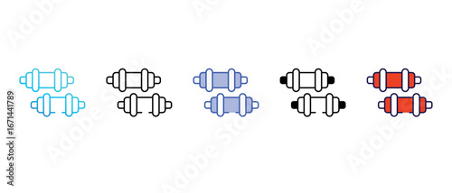 Led icon design with white background stock illustration