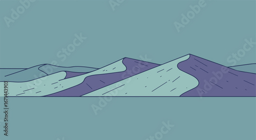 Desert dunes illustration