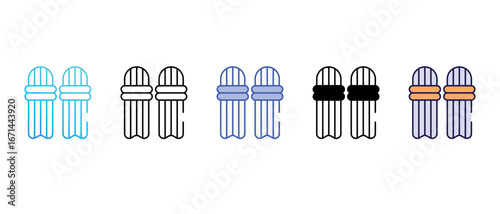 Shin Pads icon design with white background stock illustration