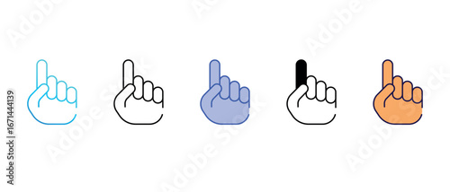 Out Finger icon design with white background stock illustration