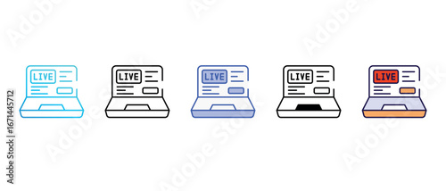 Live icon design with white background stock illustration