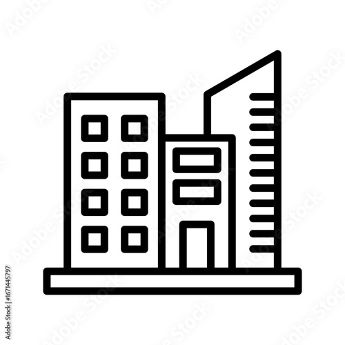 Company Icon Vector Illustration Line Version