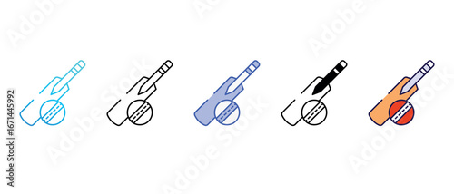 Cricket icon design with white background stock illustration