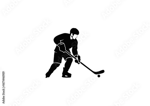 icon of a person playing street hockey