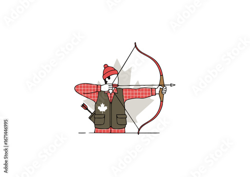 icon of a Canadian hunter with bow