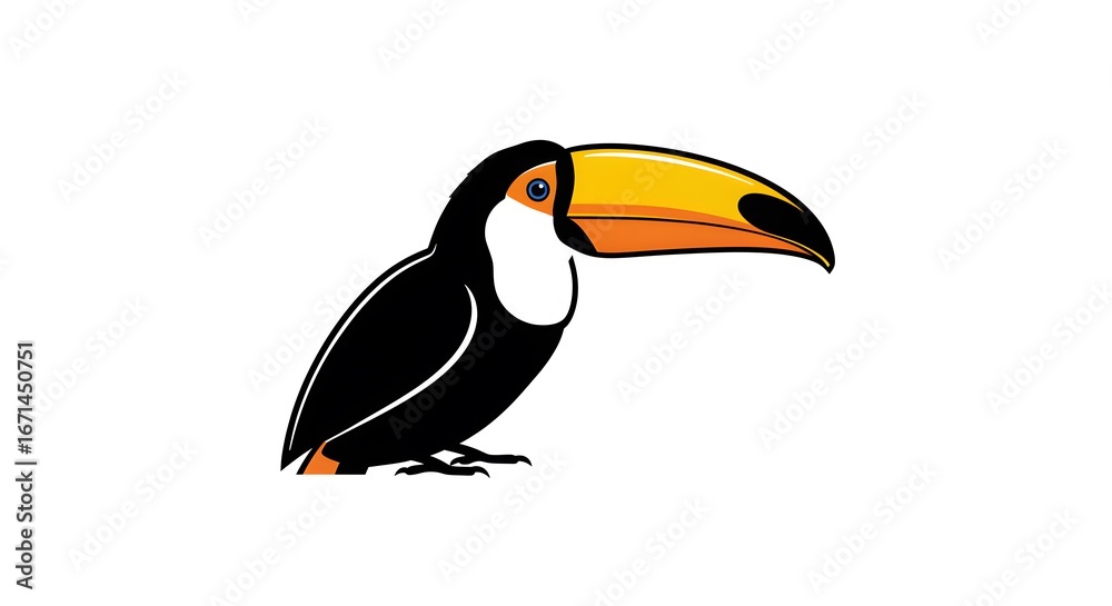 Fototapeta premium Cartoon toucan illustration