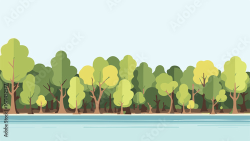 Green rural farmland landscape