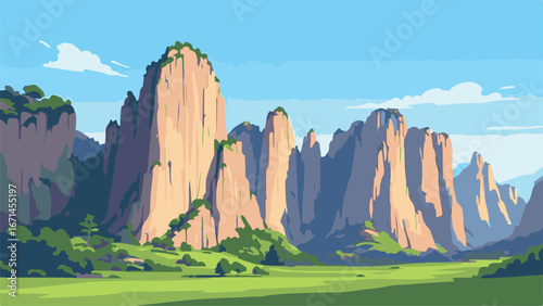 landscape of the mountains